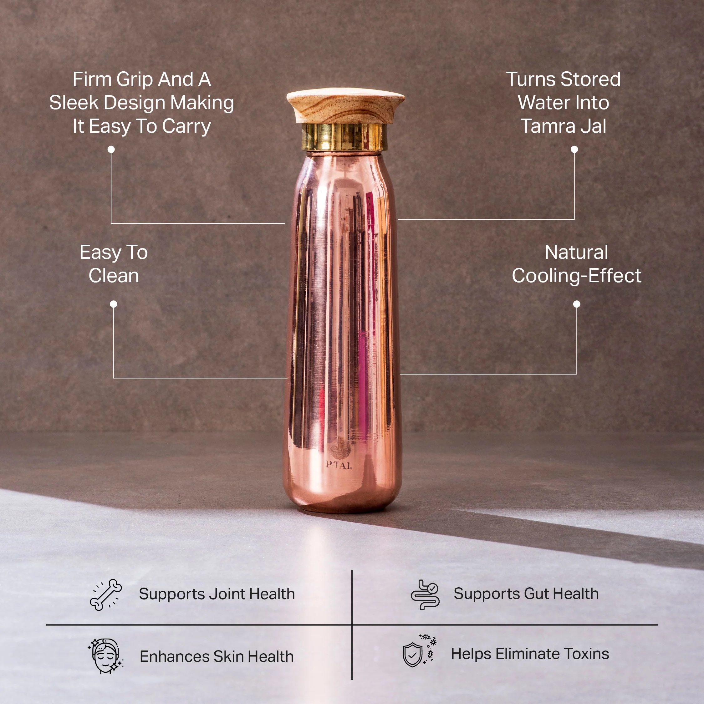 GORGEOUS COPPER WATER BOTTLE FOR $49 + FREE SHIPPING - Image 3