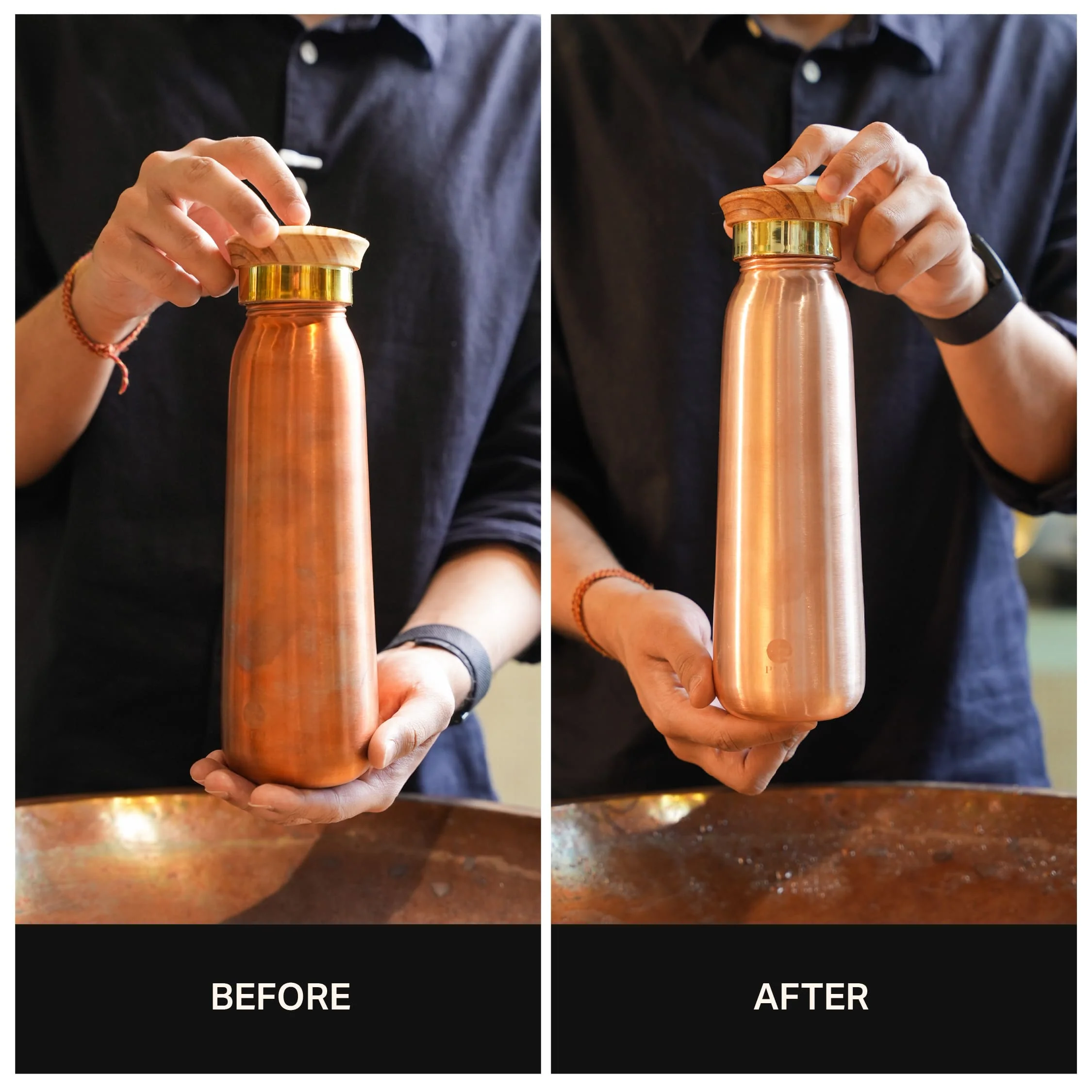 Copper & Brass cleaner 10 Fl Oz | Non Toxic Tarnish Remover Gel | Plant Based and Eco-Friendly Metal Cleaner - Image 12