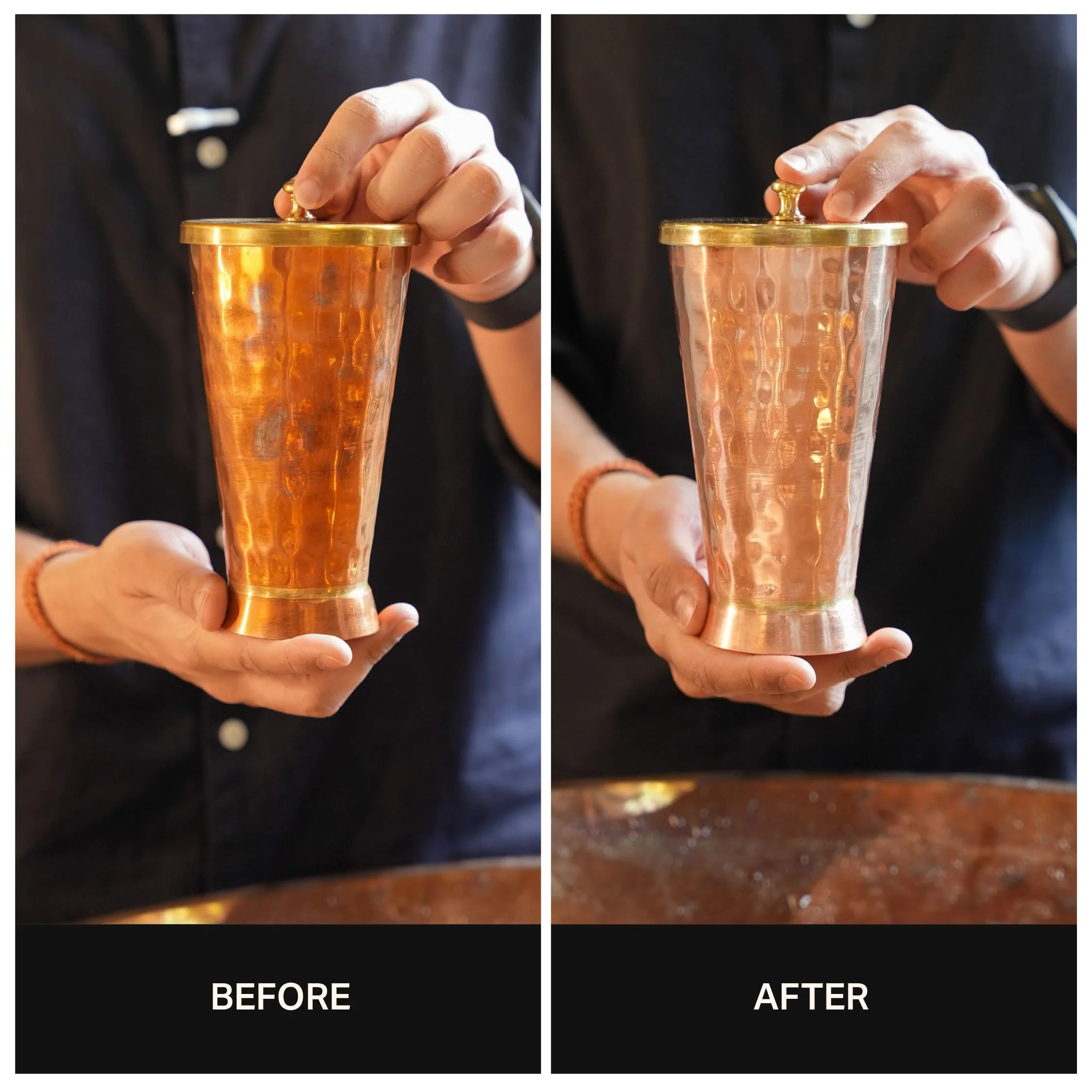 Copper & Brass cleaner 10 Fl Oz | Non Toxic Tarnish Remover Gel | Plant Based and Eco-Friendly Metal Cleaner - Image 13